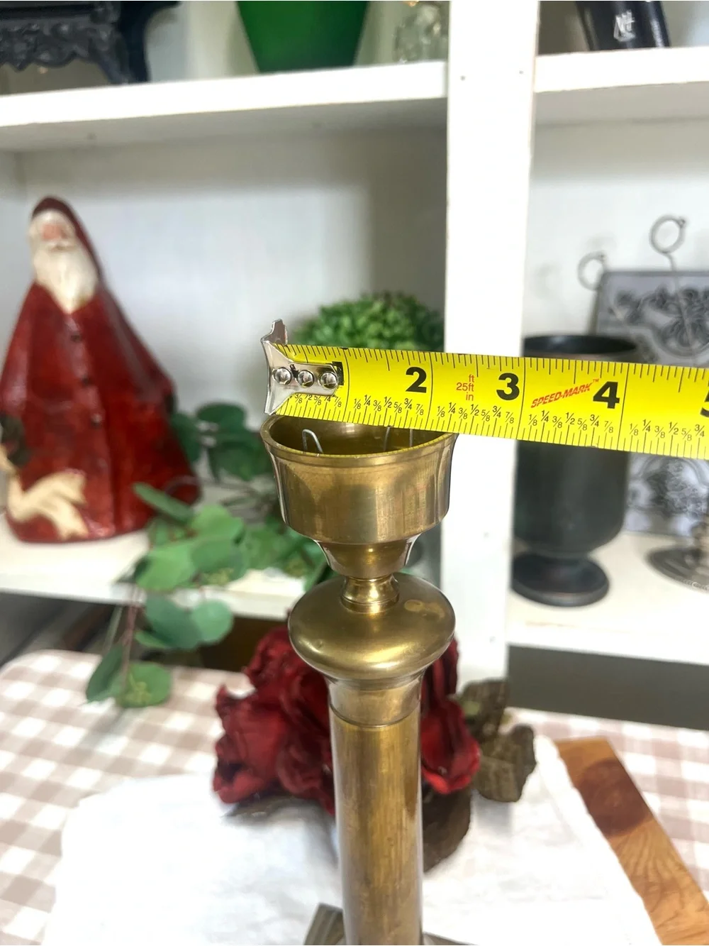 Vintage brass candlestick holder